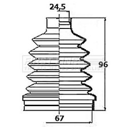 Cv Joint Boot Kit FIRST LINE FCB6160 OE Ref 7701209884
