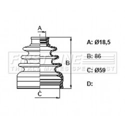 Cv Joint Boot Kit FIRST LINE FCB6165 OE Ref 71742719
