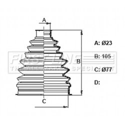 Cv Joint Boot Kit FIRST LINE FCB6168 OE Ref FG02-22-530