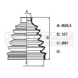 Cv Joint Boot Kit FIRST LINE FCB6170 OE Ref 7701209930