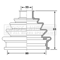 Cv Joint Boot Kit FIRST LINE FCB6175 OE Ref 4A0407285