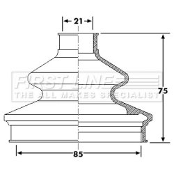Cv Joint Boot Kit FIRST LINE FCB6176 OE Ref 8K0598203