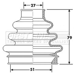 Cv Joint Boot Kit FIRST LINE FCB6177 OE Ref 33 21 7 540 118