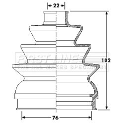 Cv Joint Boot Kit FIRST LINE FCB6178 OE Ref 6U0498203A