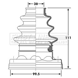 Cv Joint Boot Kit FIRST LINE FCB6179 OE Ref 33207550164