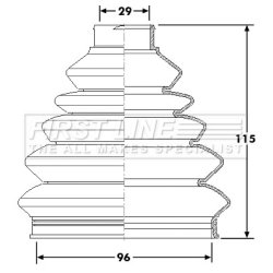Cv Joint Boot Kit FIRST LINE FCB6180 OE Ref 1J0498203A