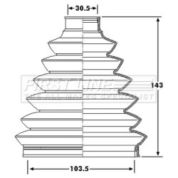 Cv Joint Boot Kit FIRST LINE FCB6181 OE Ref 8K0498203A
