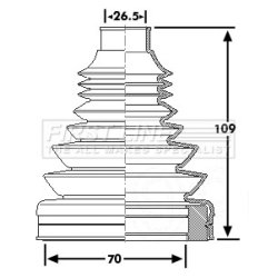 Cv Joint Boot Kit FIRST LINE FCB6183 OE Ref 8K0498201C