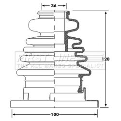 Cv Joint Boot Kit FIRST LINE FCB6186 OE Ref 191407283