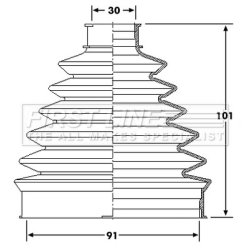 Cv Joint Boot Kit FIRST LINE FCB6194 OE Ref A6393500337