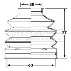 Cv Joint Boot Kit FIRST LINE FCB6195 OE Ref 000 357 00 91 SK2