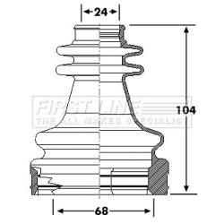 Cv Joint Boot Kit FIRST LINE FCB6196 OE Ref 7701210043