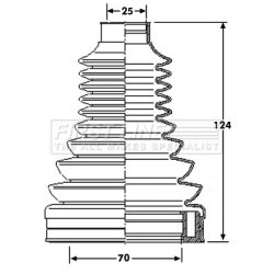 Cv Joint Boot Kit FIRST LINE FCB6199 OE Ref 31 60 7 544 433 SK
