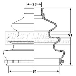 Cv Joint Boot Kit FIRST LINE FCB6200 OE Ref 013291745