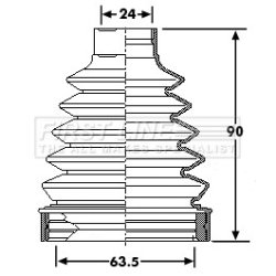 Cv Joint Boot Kit FIRST LINE FCB6201 OE Ref 77 01 209 469