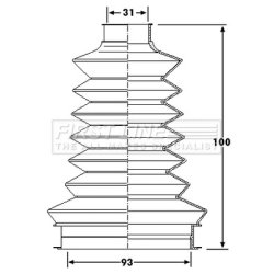 Cv Joint Boot Kit FIRST LINE FCB6202 OE Ref 169 360 09 68 SK1
