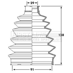 Cv Joint Boot Kit FIRST LINE FCB6206 OE Ref 9664862080