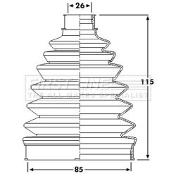 Cv Joint Boot Kit FIRST LINE FCB6207 OE Ref 7701209244