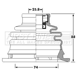 Cv Joint Boot Kit FIRST LINE FCB6209 OE Ref 7701470567
