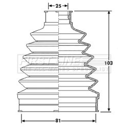 Cv Joint Boot Kit FIRST LINE FCB6210 OE Ref 60 01 548 666