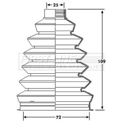 Cv Joint Boot Kit FIRST LINE FCB6211 OE Ref 7701209238