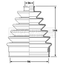 Cv Joint Boot Kit FIRST LINE FCB6212 OE Ref 20699