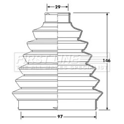 Cv Joint Boot Kit FIRST LINE FCB6213 OE Ref 3293.98 SK