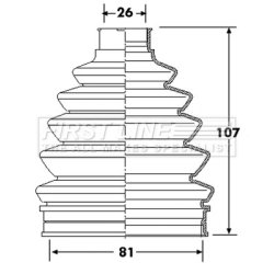 Cv Joint Boot Kit FIRST LINE FCB6215 OE Ref 169 360 02 68