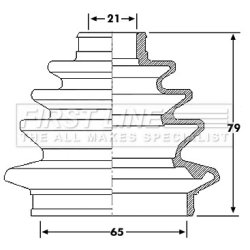 Cv Joint Boot Kit FIRST LINE FCB6216 OE Ref 7635255