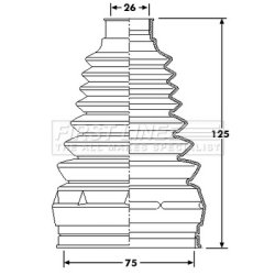 Cv Joint Boot Kit FIRST LINE FCB6217 OE Ref 169 376 01 91