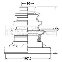 Cv Joint Boot Kit FIRST LINE FCB6218 OE Ref 33207546049