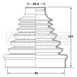 Cv Joint Boot Kit FIRST LINE FCB6220 OE Ref 13291746