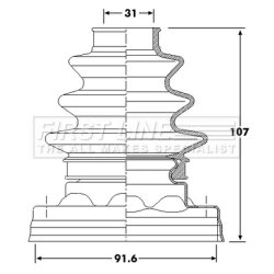 Cv Joint Boot Kit FIRST LINE FCB6221 OE Ref 33217529920