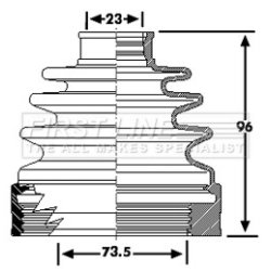 Cv Joint Boot Kit FIRST LINE FCB6222 OE Ref GP0622540
