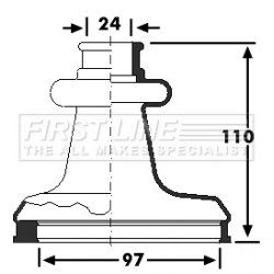 Cv Joint Boot Kit FIRST LINE FCB6223 OE Ref 2S6W3L537AA