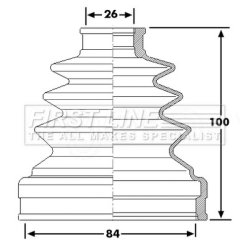 Cv Joint Boot Kit FIRST LINE FCB6224 OE Ref GD46-22-540A