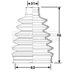 Cv Joint Boot Kit FIRST LINE FCB6225 OE Ref 7701209256