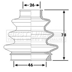 Cv Joint Boot Kit FIRST LINE FCB6226 OE Ref 33 21 7 547 078 SK