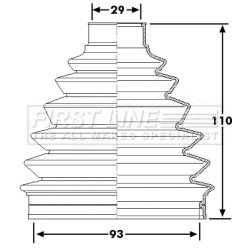 Cv Joint Boot Kit FIRST LINE FCB6227 OE Ref 3293.C7
