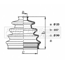 Cv Joint Boot Kit FIRST LINE FCB6227R OE Ref 3293.C7