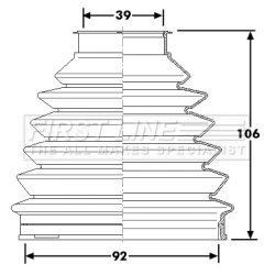 Cv Joint Boot Kit FIRST LINE FCB6231 OE Ref 3293.C6