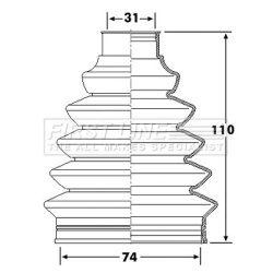Cv Joint Boot Kit FIRST LINE FCB6232 OE Ref 3293.35