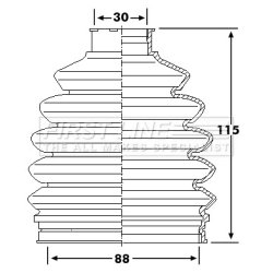Cv Joint Boot Kit FIRST LINE FCB6236 OE Ref 169 360 03 68 SK
