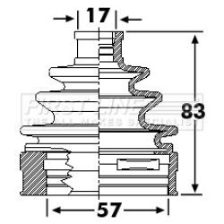Cv Joint Boot Kit FIRST LINE FCB6239 OE Ref C97412U60A