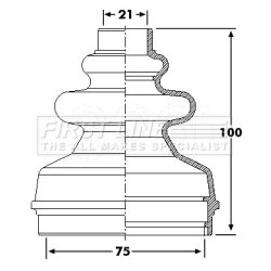 Cv Joint Boot Kit FIRST LINE FCB6241 OE Ref 9566939088