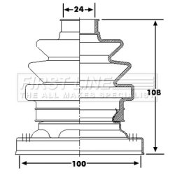 Cv Joint Boot Kit FIRST LINE FCB6242 OE Ref 1604305