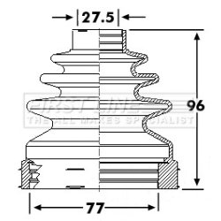 Cv Joint Boot Kit FIRST LINE FCB6244 OE Ref 16 077 413 80 SK