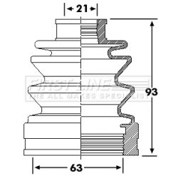 Cv Joint Boot Kit FIRST LINE FCB6245 OE Ref 495061CC00