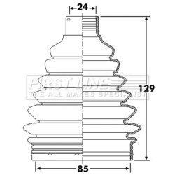 Cv Joint Boot Kit FIRST LINE FCB6246 OE Ref 9566901280