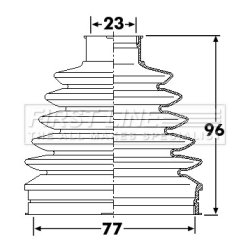Cv Joint Boot Kit FIRST LINE FCB6247 OE Ref 77 01 209 240 SK1